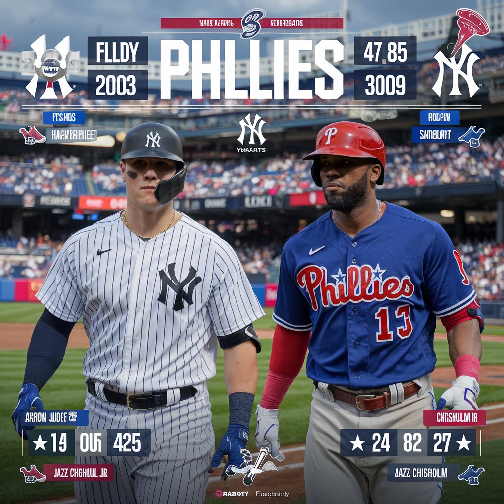 yankees vs phillies match player stats