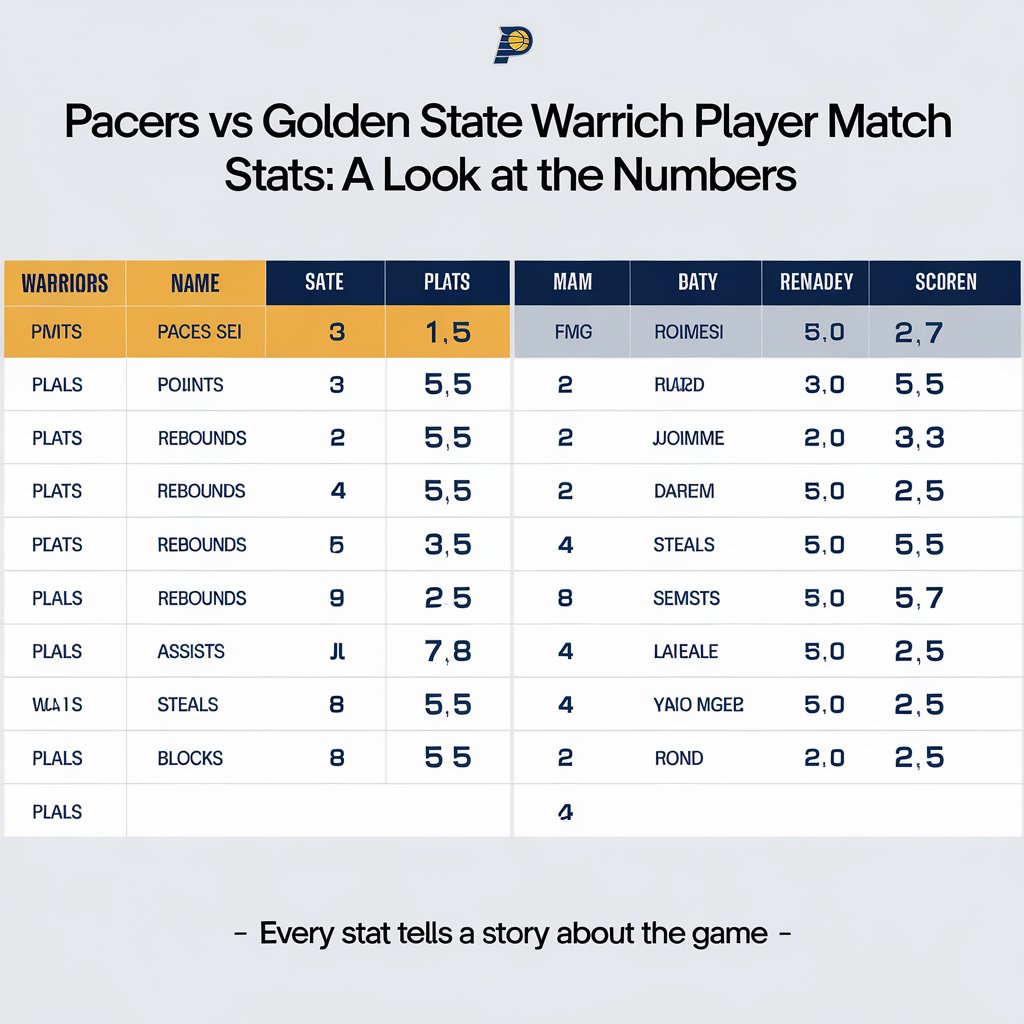 Pacers vs Golden State Warriors Match Player Stats